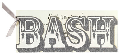 Bash Glittered Die-cut Invitations
